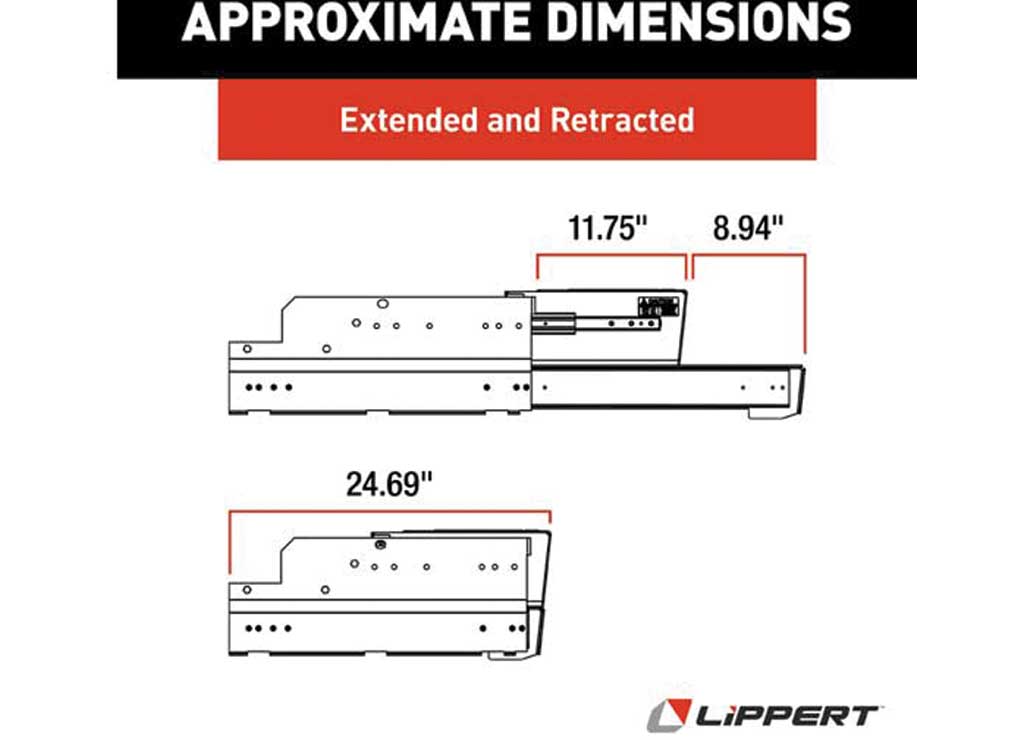 Lippert 42 Series Slide Style Step Assembly with Logic Control Unit and No Switch Kit  • 372779