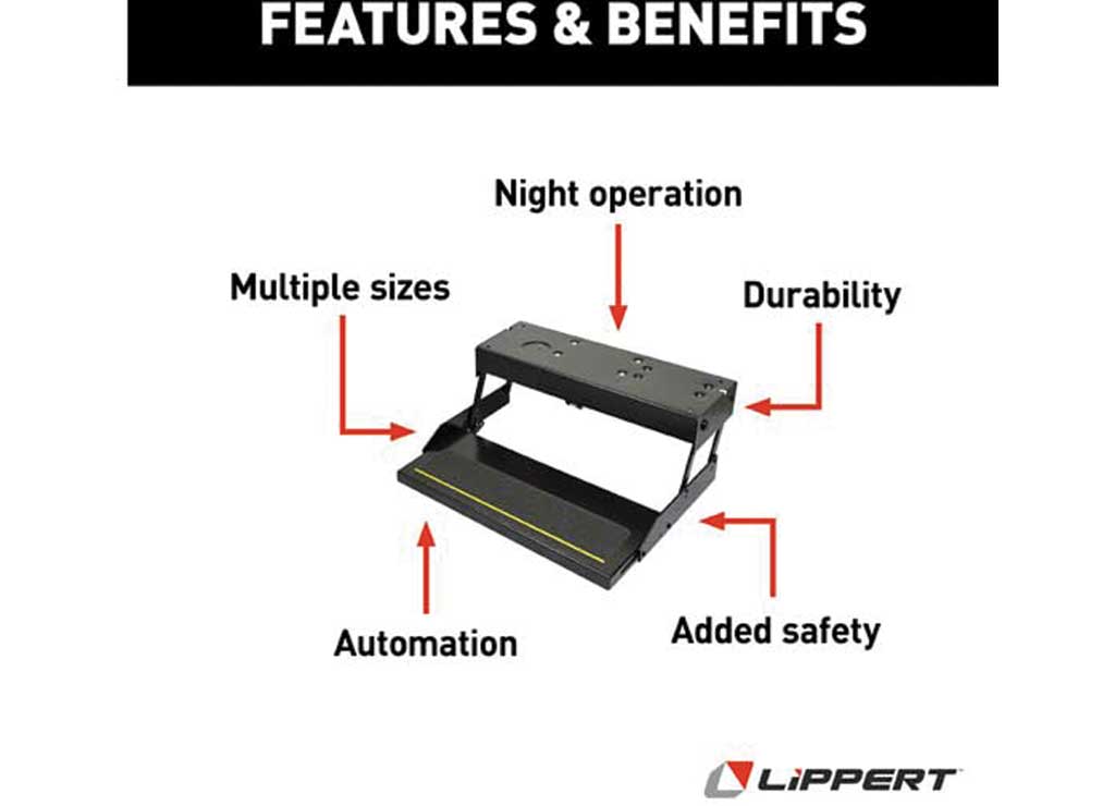 Lippert 28 Series Step Assembly with Standard Drive Operation and Power Switch Kit • 3747451
