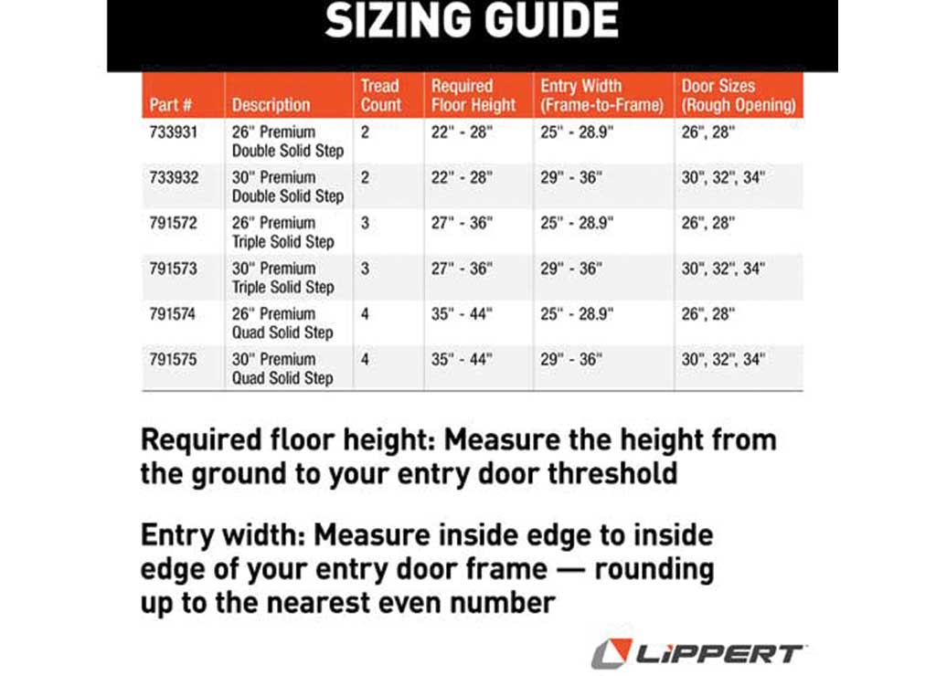 Lippert Solid Step Premium RV Steps - 26