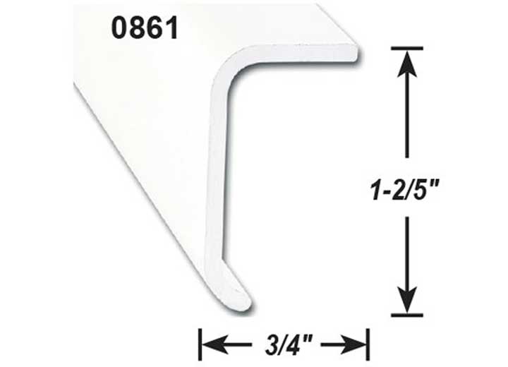 AP Products Long Leg Trim, Polar White 1-2/5