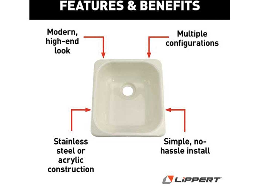 Lippert Square Galley/Kitchen Sink, 13