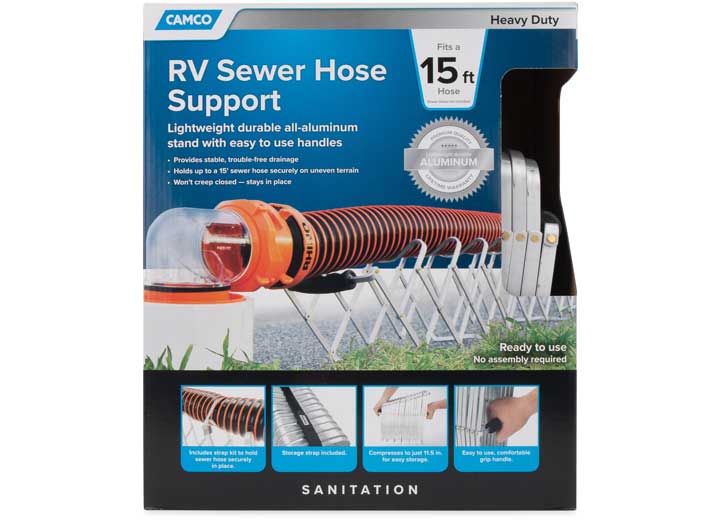 Camco Aluminum Folding Sewer Hose Support - 15 ft.  • 40353
