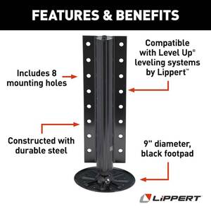 Lippert Level Up Hydraulic Landing Gear Jack, 8,000 lbs Capacity • 195860