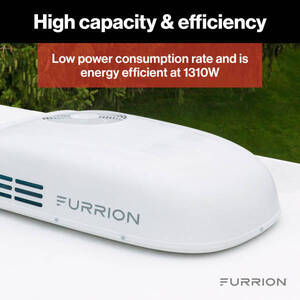 Furrion Chill HE Low-Profile RV Rooftop Air Conditioner with Heat Pump (R32) - 13.5K, White  • FACR13LPSA2-PS-AM