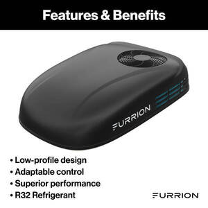 Furrion Chill HE Low-Profile RV Rooftop Air Conditioner with Heat Pump (R32) - 15K, Black • FACR15LPSA2-BL-AM