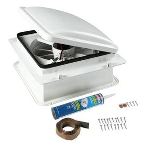 Furrion RV Roof Vent Fan with Lid Install Kit - 14