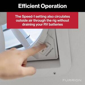 Furrion RV Roof Vent Fan with Lid Install Kit - 14