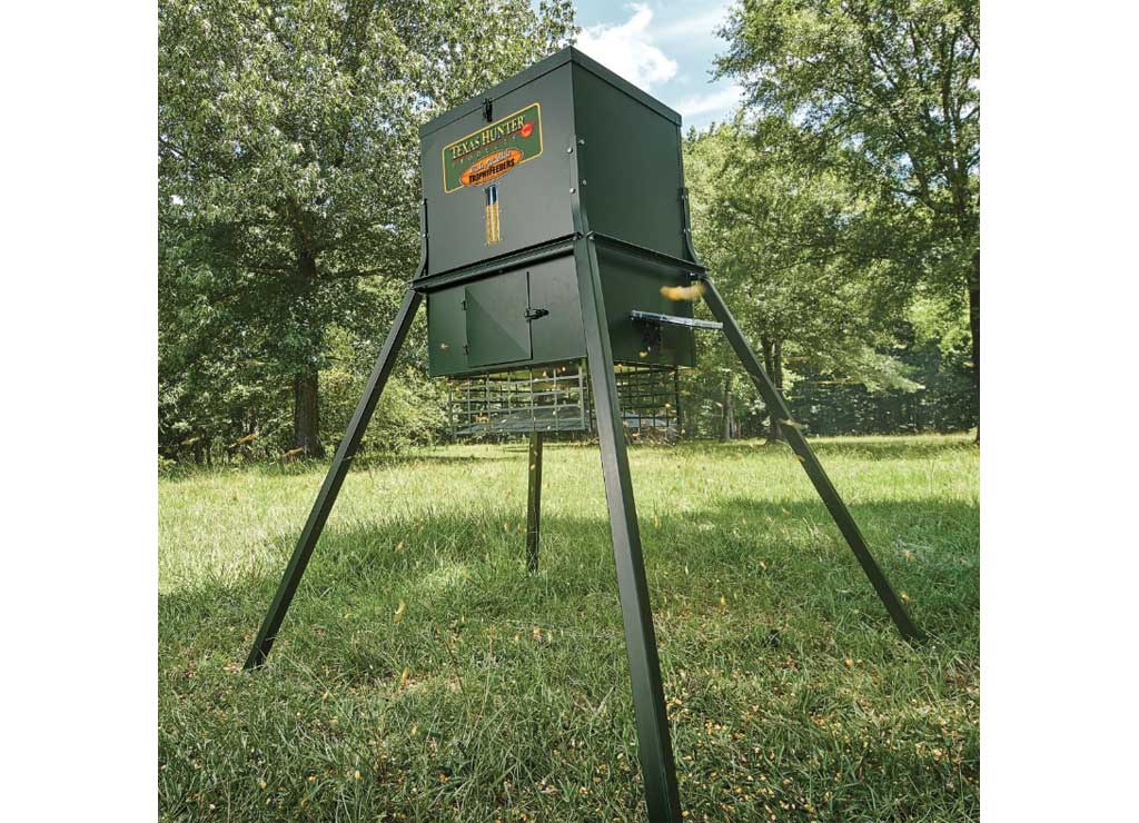 Texas Hunter Products Stand and Fill 300 LB Trophy Deer Feeder w/ 4' Legs • TF300L4