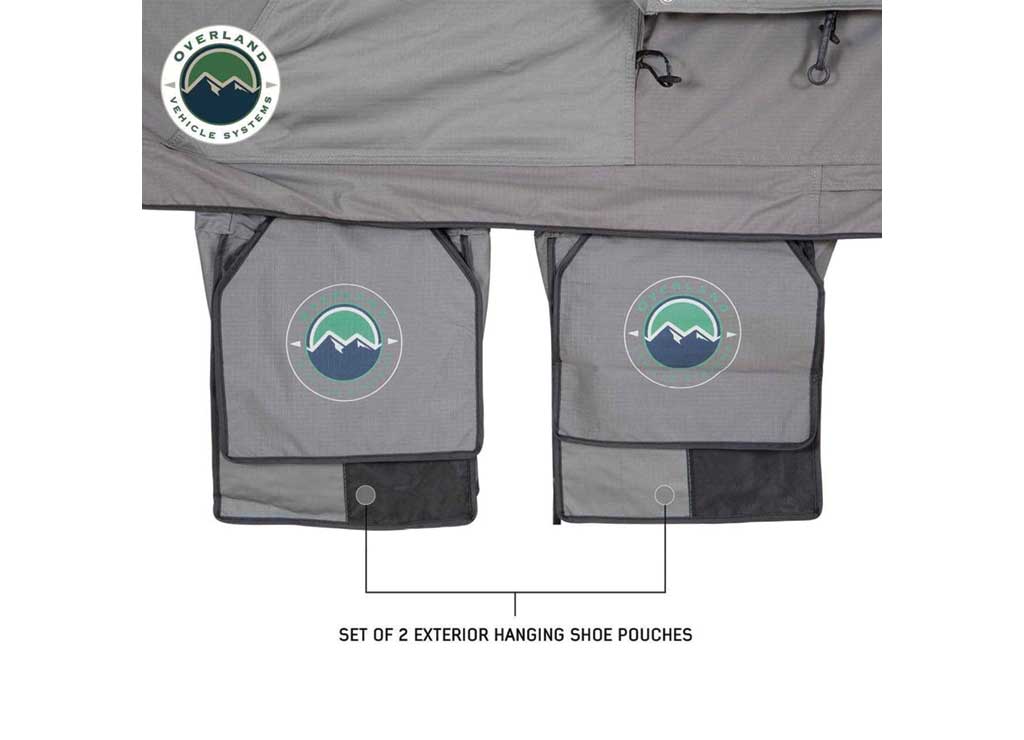 Overland Vehicle Systems HD Nomadic 3 Extended Soft Shell Roof Top Tent, Grey Body & Green Rainfly  • 18339936