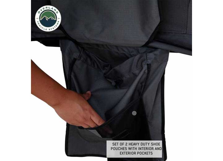 Overland Vehicle Systems HD Nomadic 2 Standard Soft Shell Roof Top Tent, Grey Body & Green Rainfly  • 18429936