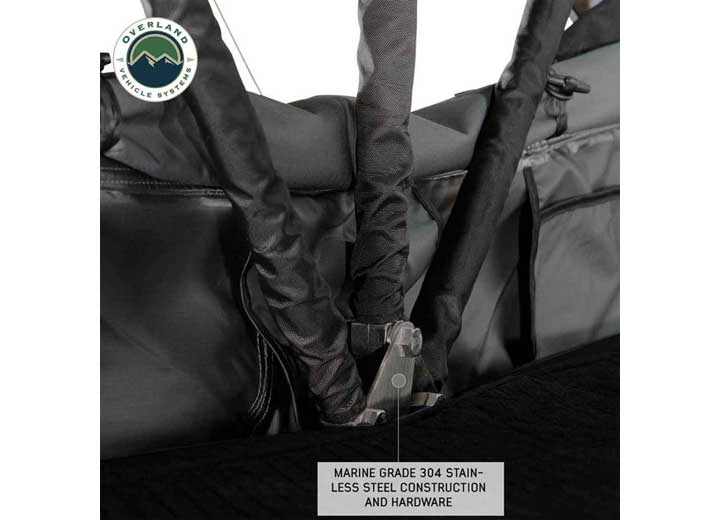 Overland Vehicle Systems HD Nomadic 2 Standard Soft Shell Roof Top Tent, Grey Body & Green Rainfly  • 18429936