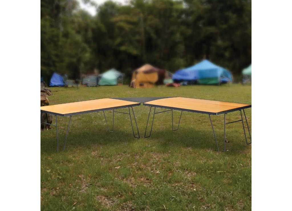 Overland Vehicle Systems Kick It Collapsible Camp Table - Wood Base & Storage Bag  • 30100030