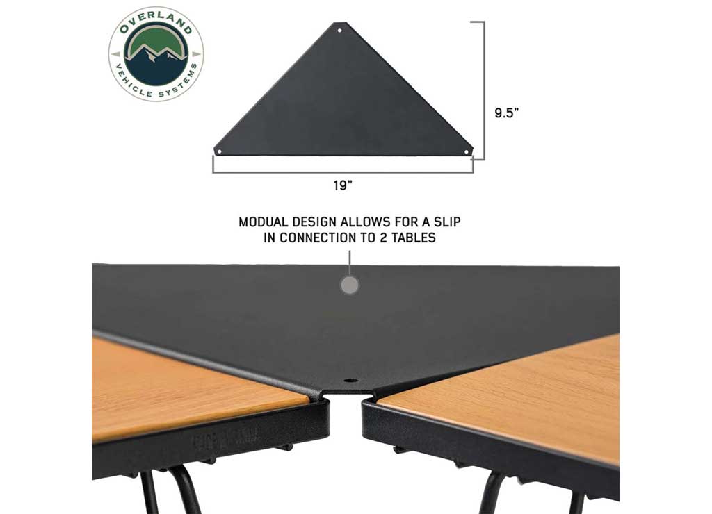 Overland Vehicle Systems Kick It Collapsible Camp Table - Wood Base & Storage Bag  • 30100030