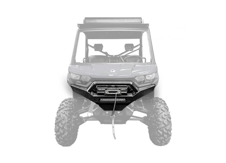 Thumper Fab Defender Front Winch Bumper w/ Lights - Black, 2016-2024 Can-Am Defender/Max • TF040501-BK-L