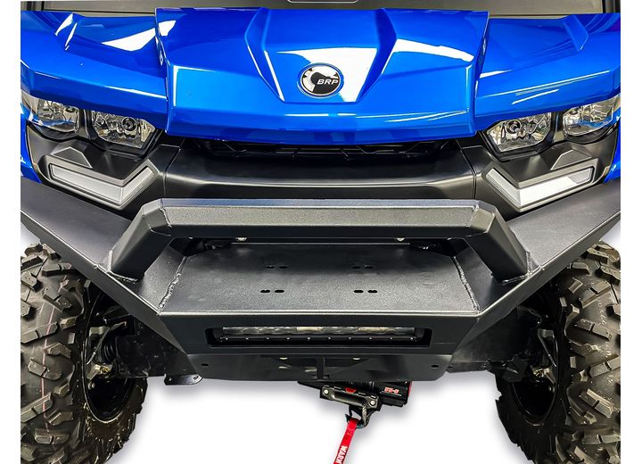 Thumper Fab Defender Front Winch Bumper w/ Lights - Black, 2016-2024 Can-Am Defender/Max • TF040501-BK-L