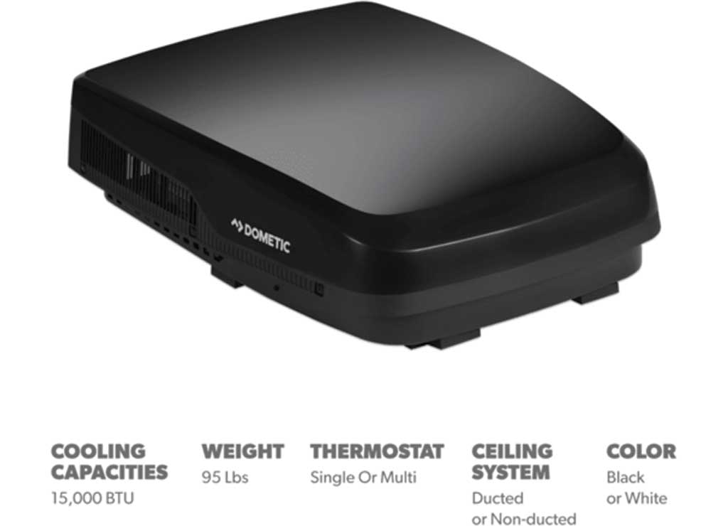 Dometic FreshJet 5 Low-Pro Mechanical 15K BTU Rooftop A/C, Black  • 9620015927