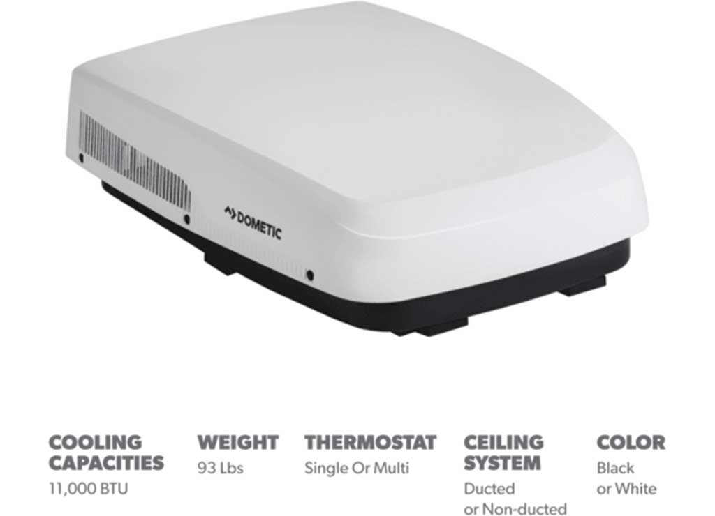 Dometic FreshJet 5 Low-Pro Mechanical High-Efficiency 11K BTU Rooftop A/C, White  • 9620015929