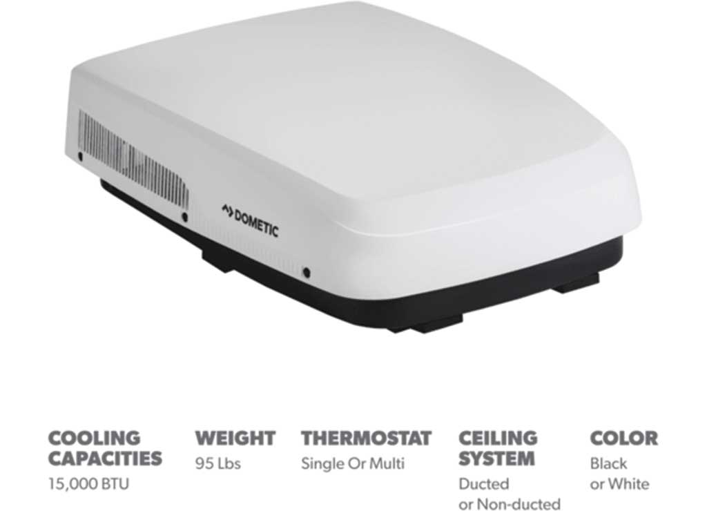 Dometic FreshJet 5 Low-Pro Mechanical 15K BTU Rooftop A/C, White  • 9620015933