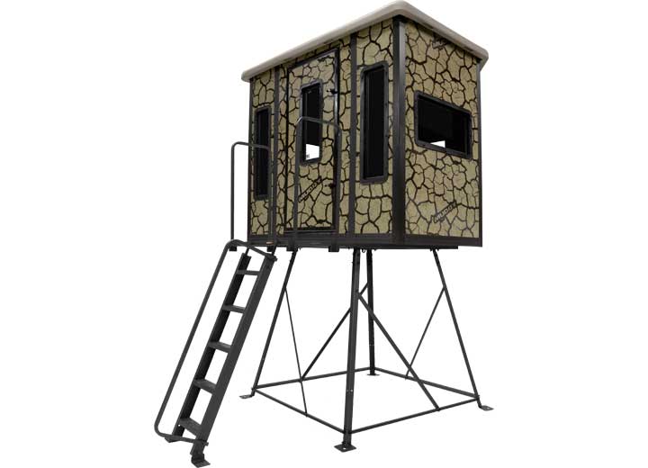 Muddy Penthouse Steel Box Blind w/ Elite 5' Tower, Cracked Mud Camo  • MUD-BBBST7000-5C