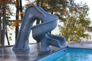 Global Pool Products Tsunami Pool Slide - Grey  • GPPSTS-GREY