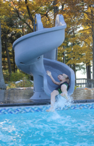 Global Pool Products Tsunami Pool Slide - Grey  • GPPSTS-GREY