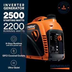 Generac Gp2500i 2500-watt Portable Inverter Generator With COSENSE Technology  • 8251