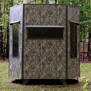 Texas Hunter Products 5' x 7' Wrangler Camo Hunting Blind with Combo Bow/Rifle Windows & Ground Legs  • G7 COMBO-XL G