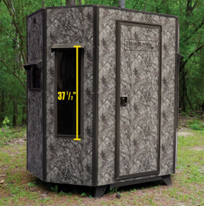 Texas Hunter Products 5' x 7' Wrangler Camo Hunting Blind with Combo Bow/Rifle Windows & Ground Legs • G7 COMBO-XL G