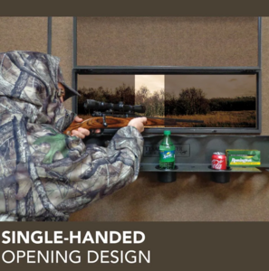 Texas Hunter Products 5' x 7' Wrangler Camo Hunting Blind with Combo Bow/Rifle Windows & Ground Legs • G7 COMBO-XL G