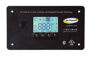 Go Power 30-Amp Dual Bank Bluetooth Enabled Digital Solar Controller  • 82756