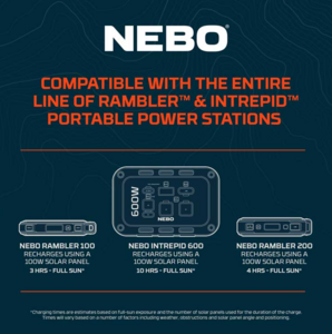 NEBO Reliance 100W Solar Panel • NEB-ACC-0001