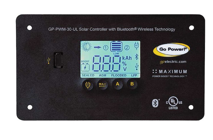 Go Power 30-Amp Dual Bank Bluetooth Enabled Digital Solar Controller • 82756