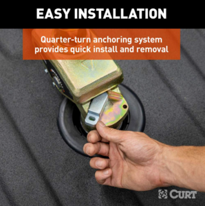 Curt RockerBall Multi-Fit OEM Puck System Gooseneck Ball with 4