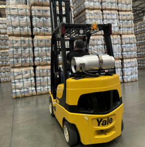 Flame King 33.5lb Aluminum Forklift Propane Tank Cylinder with Gauge • YSN335-ALM