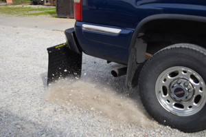 Rock Tamers Mudflap System, Matte Black w/ SS Trim Plates for 2.5