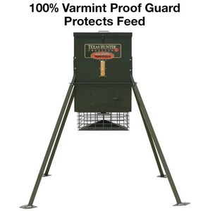 Texas Hunter Products Stand and Fill 300 LB Trophy Deer Feeder w/ 4' Legs • TF300L4