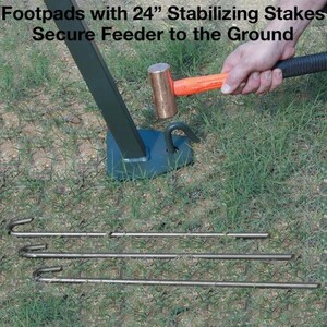 Texas Hunter Products Stand and Fill 300 LB Trophy Deer Feeder w/ 4' Legs • TF300L4