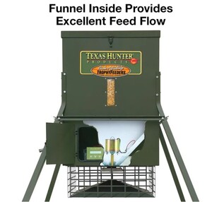 Texas Hunter Products Stand and Fill 300 LB Trophy Deer Feeder w/ 4' Legs • TF300L4