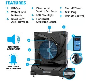 Cool Boss DB-36 Portable Evaporative Cooler • 5150153