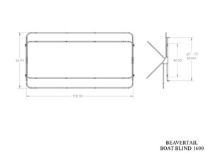 Beavertail 1600 Series Boat Blind - Spot Timber • 401331