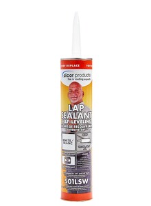 Dicor Self-Leveling Lap Sealant - 10.3 oz. Tube, White  • 501LSW-1