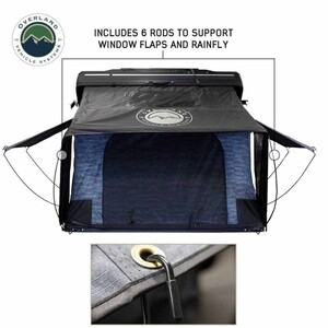 Overland Vehicle Systems XD Everest Cantilever Aluminum Hard Shell Roof Top Tent, Blue Body & Black Rainfly  • 18489902