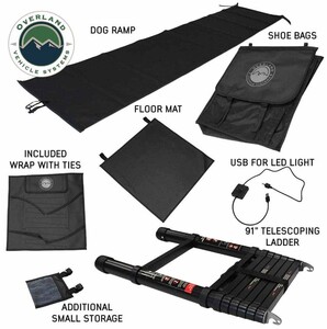 Overland Vehicle Systems XD Everest Cantilever Aluminum Hard Shell Roof Top Tent, Blue Body & Black Rainfly  • 18489902