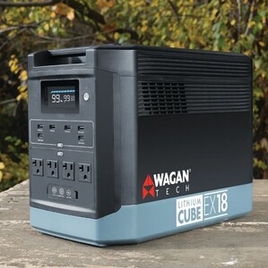 Wagan Tech Lithium Cube EX18 Power Station, 1440Wh, 1800W, Solar Generator  • 8837