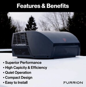 Furrion Chill Cube Variable Speed RV Rooftop Air Conditioner (R32) - 18K BTU, Black, Ducted  • 2024039646