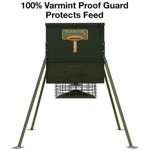 Texas Hunter Products 650 lb Stand and Fill Trophy Deer Feeder w/ 4 ft Legs  • TF650L4