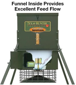Texas Hunter Products 650 lb Stand and Fill Trophy Deer Feeder w/ 4 ft Legs  • TF650L4